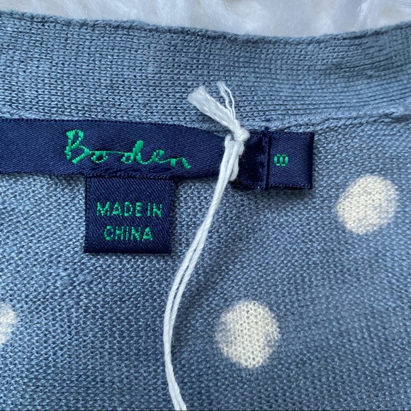 Boden NEW Lightweight Linen Polka Dot Cardigan - Picture 8 of 12